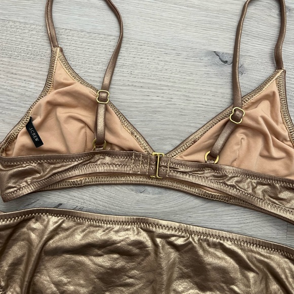 J. Crew Metallic Gold French Bikini Set - Picture 6 of 7